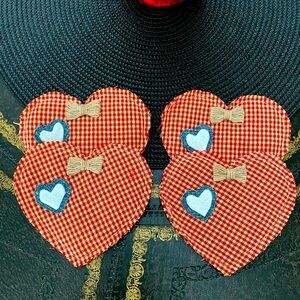 New Coasters Hearts Handmadede
